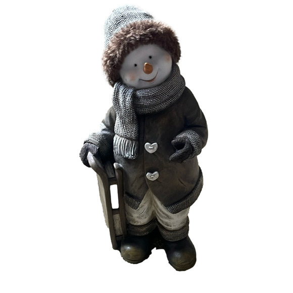 Tii collection resin winter snowman figure. - Picture 1 of 9